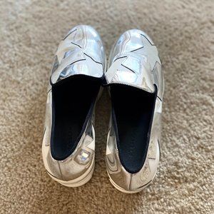 Stella McCartney Silver Binx Slip On Flatforms